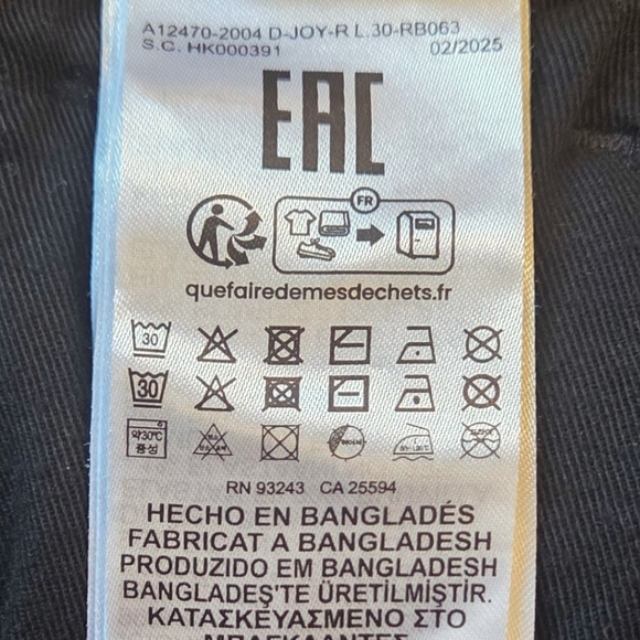 NWT Diesel D-Joy Slim Fit Black Jeans Size 27 - Picture 9 of 15